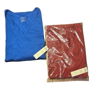 🆕 NWT Lot of 2 Solid V-Neck Tops
Chico’s Size 3 (16/18) XL
Style 570244311